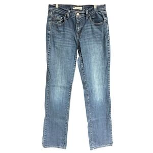 Levis 505 Straight Leg Jeans Medium Wash Flap Pocket Blue Womens Size 29x34